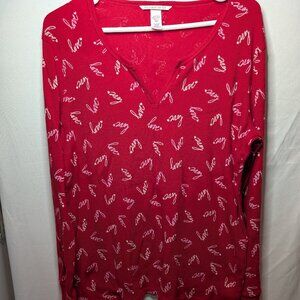 Victoria's Secret RED Thermal Top  "Love" Size XL